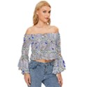 Off Shoulder Flutter Bell Sleeve Top View3