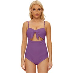 Dahlia Knot Front One-piece Swimsuit