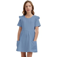 Glacier Lake Kids  Frilly Sleeves Pocket Dress