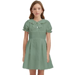 Basil Kids  Bow Tie Puff Sleeve Dress