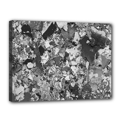 Black And White Debris Texture Print Canvas 16  X 12  (stretched) by dflcprintsclothing