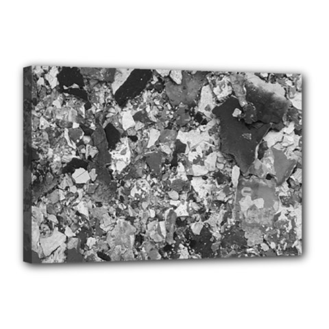 Black And White Debris Texture Print Canvas 18  X 12  (stretched) by dflcprintsclothing