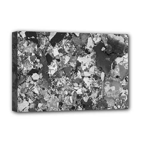 Black And White Debris Texture Print Deluxe Canvas 18  X 12  (stretched) by dflcprintsclothing