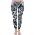 Black And White Debris Texture Print Classic Winter Leggings View1