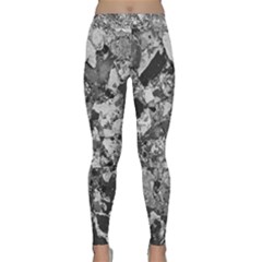 Black And White Debris Texture Print Classic Yoga Leggings by dflcprintsclothing