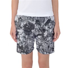 Black And White Debris Texture Print Women s Basketball Shorts by dflcprintsclothing