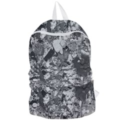 Black And White Debris Texture Print Foldable Lightweight Backpack