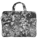 Black And White Debris Texture Print MacBook Pro13  Double Pocket Laptop Bag View2