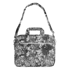 Black And White Debris Texture Print Macbook Pro Shoulder Laptop Bag (large)