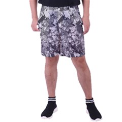 Black And White Debris Texture Print Men s Pocket Shorts by dflcprintsclothing