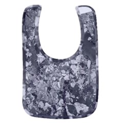 Black And White Debris Texture Print Baby Bib