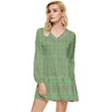 Found It Tiered Long Sleeve Mini Dress View1