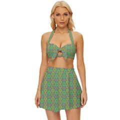 Found It Vintage Style Bikini Top And Skirt Set 