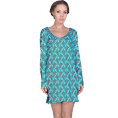 Digital Illusion Long Sleeve Nightdress