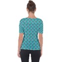 Digital Illusion Shoulder Cut Out Short Sleeve Top View2