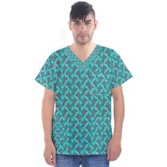 Digital Illusion Men s V-Neck Scrub Top