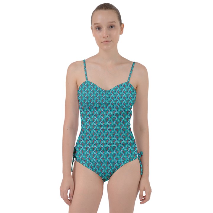 Digital Illusion Sweetheart Tankini Set