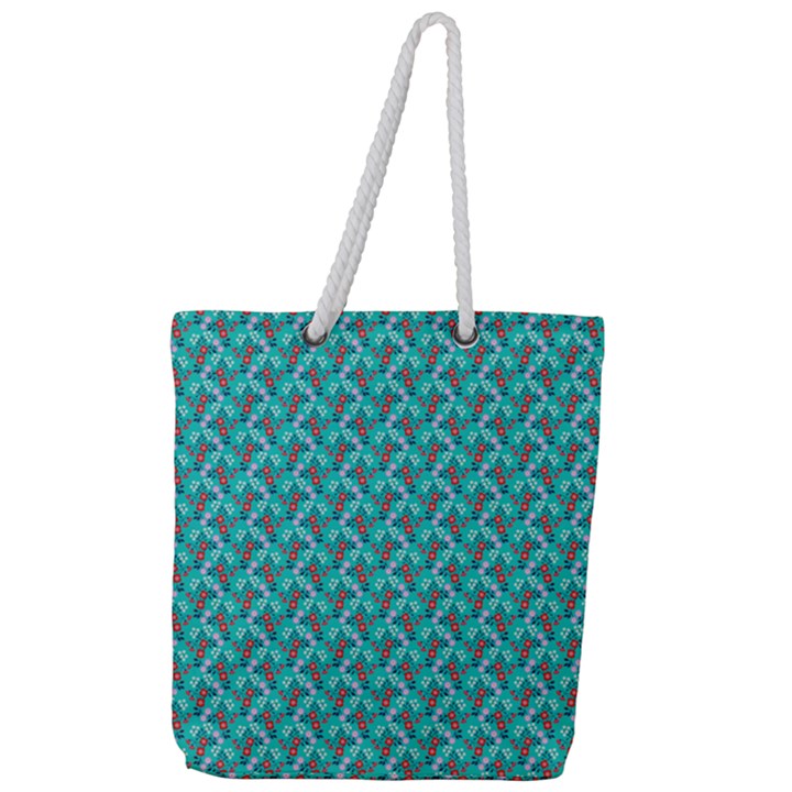 Digital Illusion Full Print Rope Handle Tote (Large)