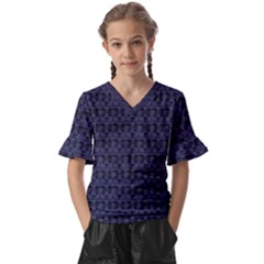 Fu Manchu Kids  V-neck Horn Sleeve Blouse by Sparkle