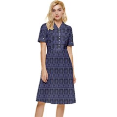 Fu Manchu Button Top Knee Length Dress