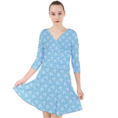 Frozen Forest Quarter Sleeve Front Wrap Dress by Sparkle