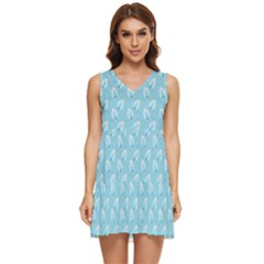 Frozen Forest Tiered Sleeveless Mini Dress by Sparkle