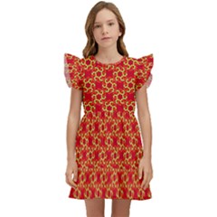 Funhouse Of Mirrors Kids  Winged Sleeve Dress