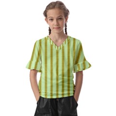 Geared Sound Kids  V-neck Horn Sleeve Blouse