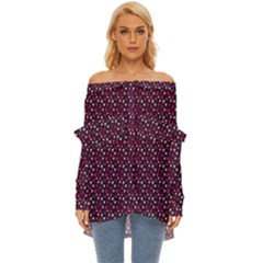 Garden Wall Off Shoulder Chiffon Pocket Shirt by Sparkle