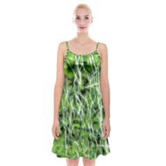 Green Desire Spaghetti Strap Velvet Dress