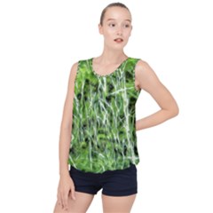 Green Desire Bubble Hem Chiffon Tank Top by DimitriosArt