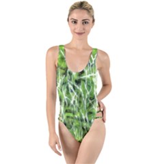 Green Desire High Leg Strappy Swimsuit by DimitriosArt