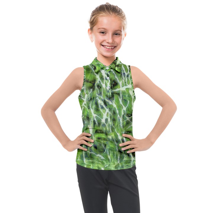 Green desire Kids  Sleeveless Polo Tee