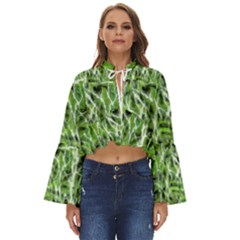 Green Desire Boho Long Bell Sleeve Top