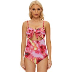 Requiem  Of The Red Stars Knot Front One-piece Swimsuit