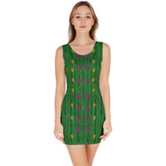 Forest Tulips Groowing To Reach The Divine Sky Pop-culture Bodycon Dress by pepitasart