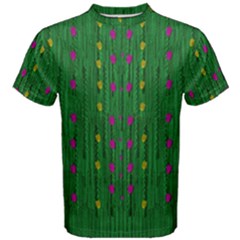 Forest Tulips Groowing To Reach The Divine Sky Pop-culture Men s Cotton Tee by pepitasart