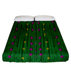 Forest Tulips Groowing To Reach The Divine Sky Pop-culture Fitted Sheet (queen Size)