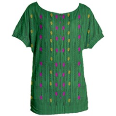 Forest Tulips Groowing To Reach The Divine Sky Pop-culture Women s Oversized Tee by pepitasart