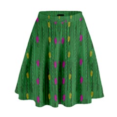 Forest Tulips Groowing To Reach The Divine Sky Pop-culture High Waist Skirt by pepitasart