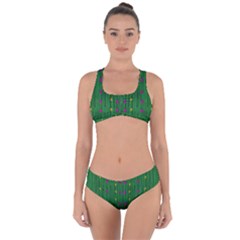 Forest Tulips Groowing To Reach The Divine Sky Pop-culture Criss Cross Bikini Set by pepitasart