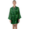 Forest Tulips Groowing To Reach The Divine Sky Pop-culture Long Sleeve Satin Kimono View1