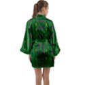 Forest Tulips Groowing To Reach The Divine Sky Pop-culture Long Sleeve Satin Kimono View2