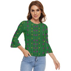 Forest Tulips Groowing To Reach The Divine Sky Pop-culture Bell Sleeve Top