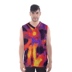 Requiem  Of The Lava  Stars Men s Basketball Tank Top by DimitriosArt