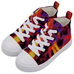 Requiem  Of The Lava  Stars Kids  Mid-top Canvas Sneakers by DimitriosArt