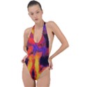 Requiem  of the lava  stars Backless Halter One Piece Swimsuit View1