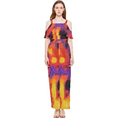 Requiem  Of The Lava  Stars Draped Sleeveless Chiffon Jumpsuit