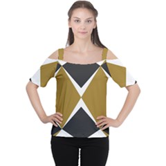 Abstract pattern geometric backgrounds   Cutout Shoulder Tee