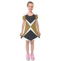 Abstract pattern geometric backgrounds   Kids  Short Sleeve Velvet Dress